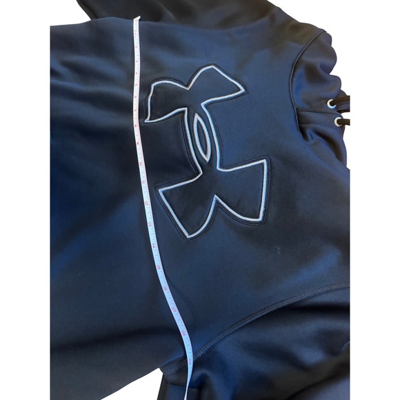 Under Armour Men's Fleece Big Logo Black Hoodie Sweatshirt L - Picture 4 of 6